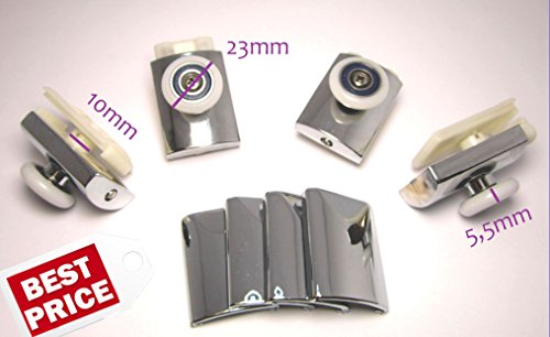 Roulette Douche Roue Porte Douche Salle de Bain M01C 23mm(2pcs haut et 2pcs bas) 4600494600074 C.R. Roulette Douche Roue Porte Douche Salle de Bain M01C 23mm(2pcs haut et 2pcs bas) 4600494600074 C.R.