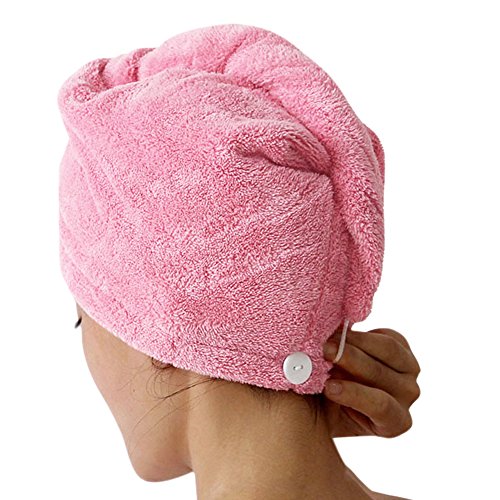 Séche serviette bain microfibre séchage rapide serviettes soin cheveux serviette wrap (rose) 4600820359126 CHIC-CHIC