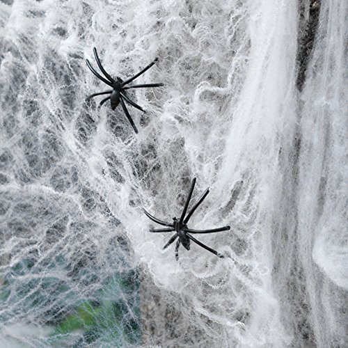 CHIC-CHIC 2pc décoration coton toile d'araignée halloween déguisement prop maison party ornementant décoratif fête code EAN 4600820359355 