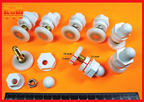Rolli 8 Roulettes rouleau roulette galet de la porte de cabine de douche HS088 d-19mm code EAN 4620768021855 