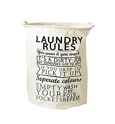 YOUJIA Pliable ronde panier à linge en tissu grande seaux de rangement pour laundry buanderie organisateur de jouets et vetement sale laundry code EAN 4627114212950 