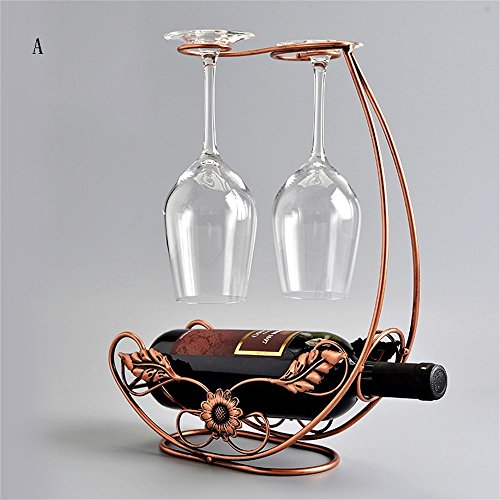 MEHE HOME- étagère européenne moderne minimaliste de la mode créative en fer forgé du vin 4643482465224 A-casier à vin