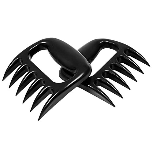 CHIC-CHIC 1 Paire de viande griffes, viande Fourchettes, ours empreintes pour pulled pork, barbecue, BBQ Noir Pinces à base de viandes de porc pinces-Destructeur Multifonctionnel Destinées à Manipuler code EAN 4649936645556 