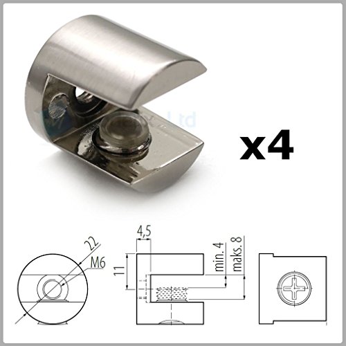 4 x Pince Clip Pour Support Fixation Étagère en...