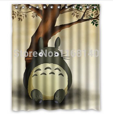 Shower Curtains Outer-space Custom Cartoon My Neighbor Totoro Shower Curtain 60 x 72 inches High quality Waterproof bath curtain code EAN 4687559079273 