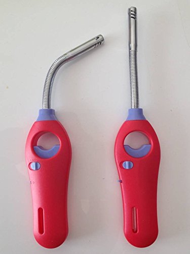 Equilibre et Aventure  1 Allume Gaz rouge avec embout métal flexible rechargeable hyper pratique : cuisinière, barbecue, bougies,... code EAN 4700299915400 