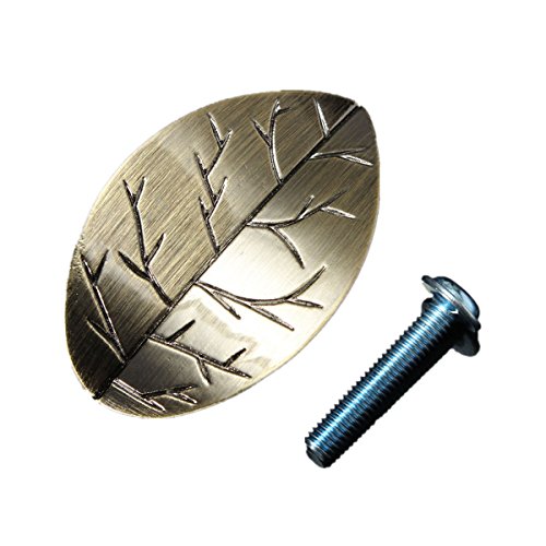 10 pcs rétro forme feuille poignée bouton de ti...