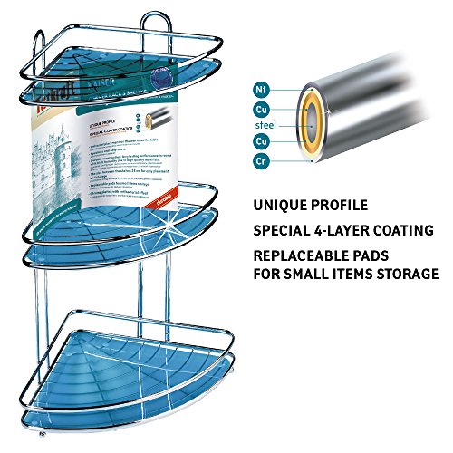 Kaiser triple etagere d'angle salle de bain pan...