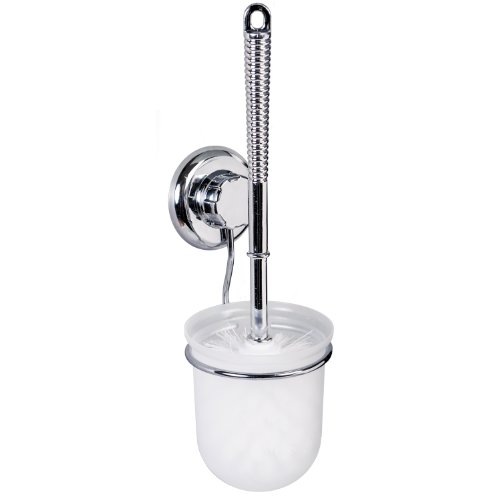 Megalock porte brosse wc mural acier chrome ven...
