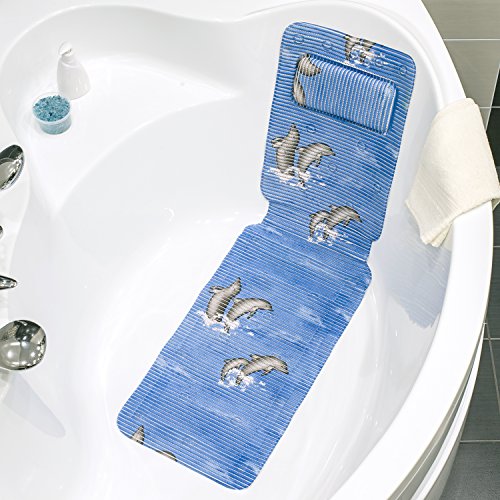 Dolphin tapis antiderapant bleu pour baignoire ...