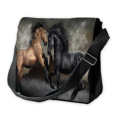 Abstrait 10063, Cheval, Unisexe Noir Sublimatio...