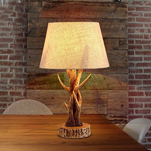 Américain résine rurale tissu lampe décorative ...