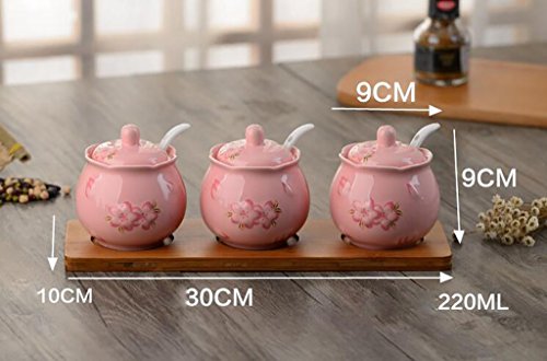 kitchen Céramique Cans Assaisonnement trois ens...