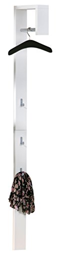 Porte-manteau mural coloris blanc laqué design