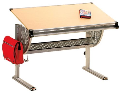 50500450 plato bureau métal/mdf hêtre 73 x 115 ...