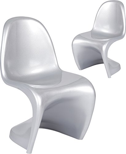 Lot de 2 chaises en ABS ultra design coloris ar...