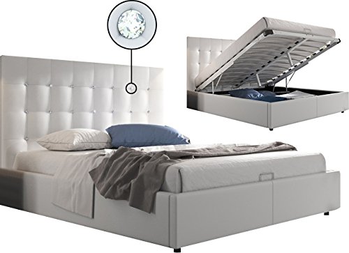 Lit design coffre 160x200 capitonné revêtement ...