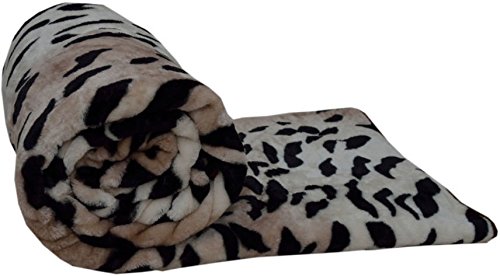 AHR Super Doux et grande taille couverture en polaire ultra-douce Imprimé léopard Large/Canapé lit Animal Couvre-lit en fourrure de vison synthétique Taille Double et King Size, Imprimé tigre, KING (200X240 CM) code EAN 4804721725404 