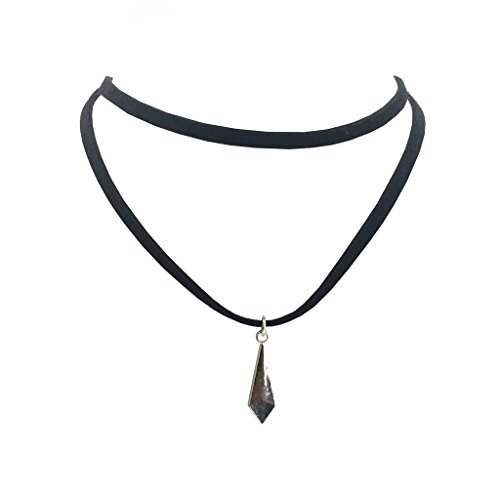 Black velvet multi-couche vintage collier choke...