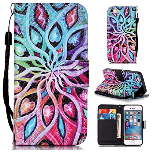 Chreey Coque apple iphone 5 / 5s 5se (4 pouces),pu cuir portefeuille etui housse case cover ,carte de crédit fentes pour ,idéal pour protéger votre téléphone 4828790503497 (4828790503497)