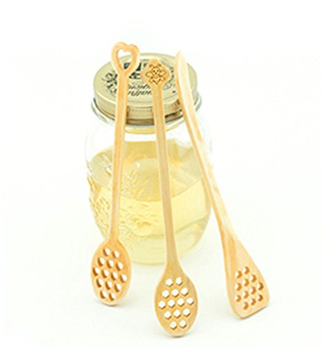 À manche long en bois cuillère cuillère à miel ...