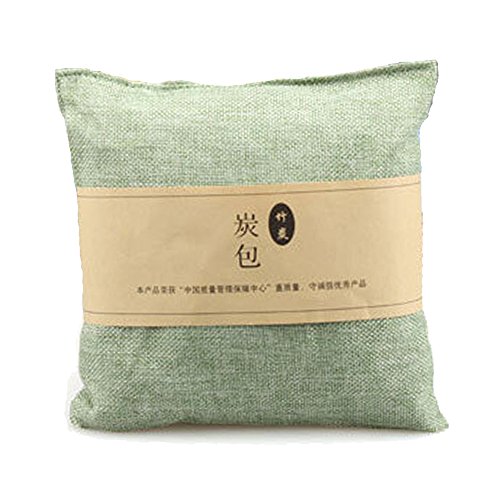 Kidcia Désodorisant en charbon de bambou - 500g de charbon dans un sac pour purifier et rafraîchir vos réfrigirateurs, congélateurs, placards, voitures, chaussures, cuisines, chambres a coucher, sous-sol et même les zones d'animaux, en chassantes les odeurs nauséabonde - vert 4864532120874 (4864532120874)