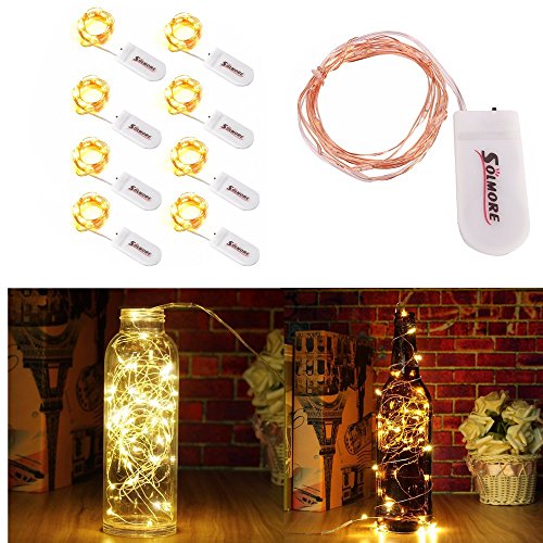 8pcs 2m guirlande lumineuses 20 led étanche fil...