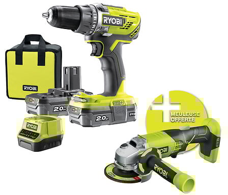 RYOBI Duo Perceuse et Meuleuse R18DDAG-220S