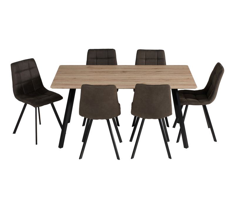  Table+ 6 chaises SAVINA 2 imitation chêne code EAN 4894223216418 