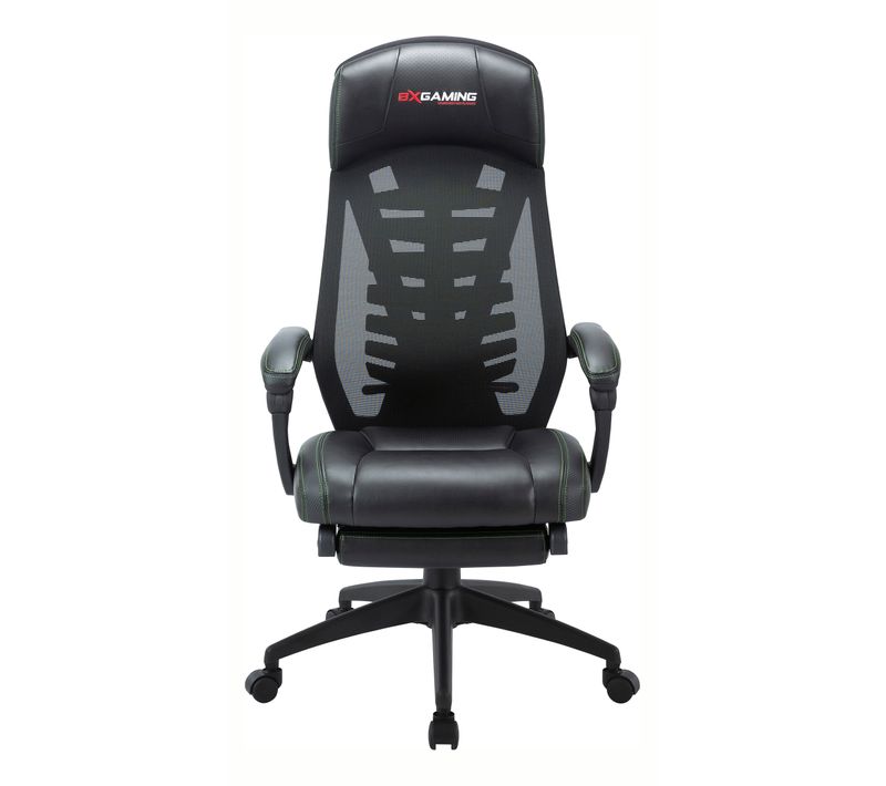  Fauteuil gamer et repose pieds BXGAMING Stormy noir et vert code EAN 4894223235716 
