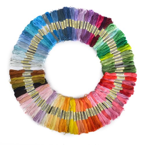 CXC BOXCUTE Lot de 100 Echevettes de Fils Multicolores Pour Broderie Point de Croix Tricotage Bracelets Brésiliens 4894418117957 (4894418117957)