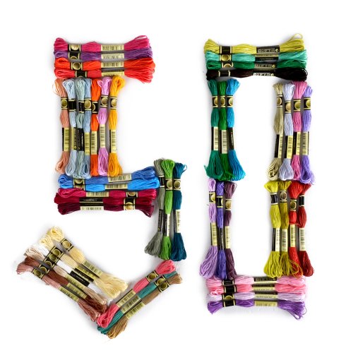 Boxcute BOXCUTE Lot de 50 Echevettes de Fils Multicolores Pour Broderie Point de Croix Tricotage Bracelets Brésiliens 4894418118329 (4894418118329)