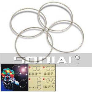 SODIAL(R) Mini anneaux chinois quatre anneaux magiques nouvel anneau connectšš kit de magie code EAN 4894462009482 