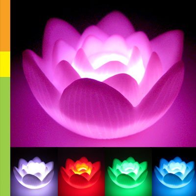 Couleur changeant led fleur de lotus amour roma...