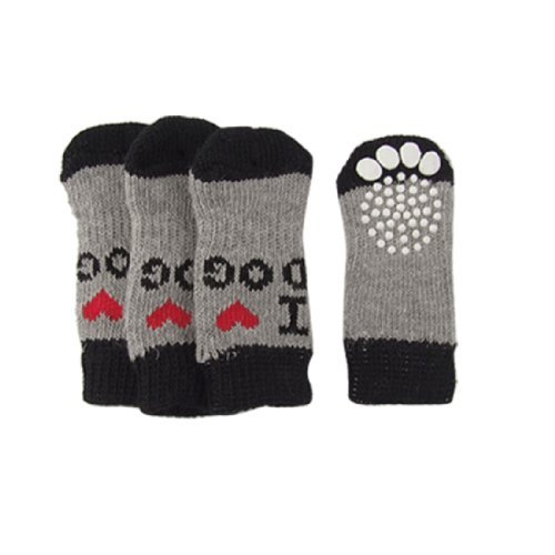 4 x chaussettes de chien douces chaudes antider...