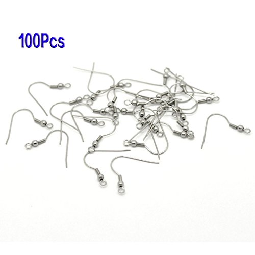 Crochets boucles d'oreilles, argentšš, lot de 100