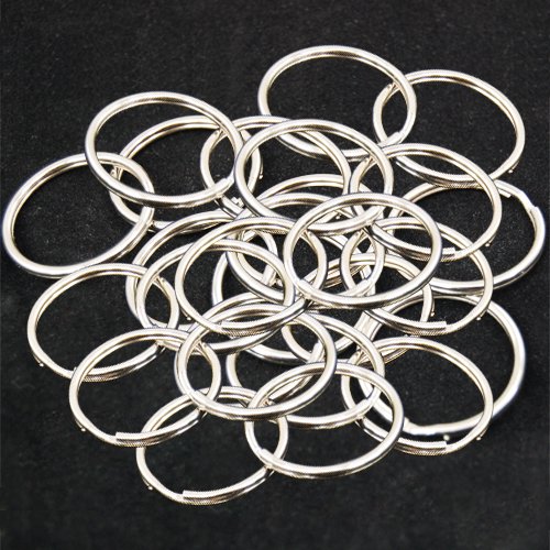 SODIAL(R) 100x25mm multifonction nickel acier plaque anneaux simples porte-cle connecteur artisanat code EAN 4894462065181 