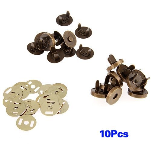 10x bouton en metal magnetique 18mm bronze bout...