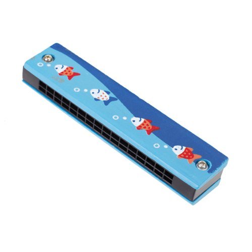 SODIAL (R)Harmonica en bois Jouet educatif de M...