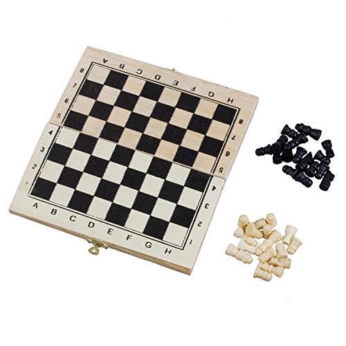 Echiquier pliant en bois jeu d'echecs voyage av...