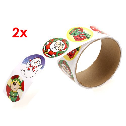 SODIAL (R)2 Rouleaux de 100 Pieces Autocollants...