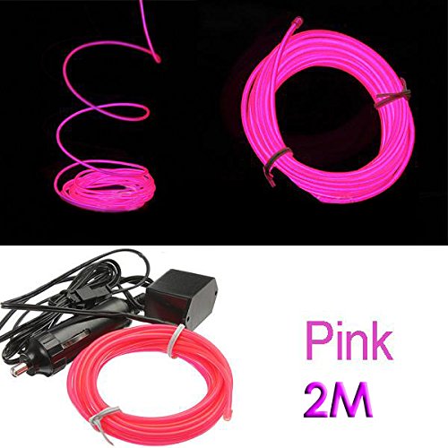 SODIAL (R) 2M EL flexible Fil Neon Par LED Ligh...