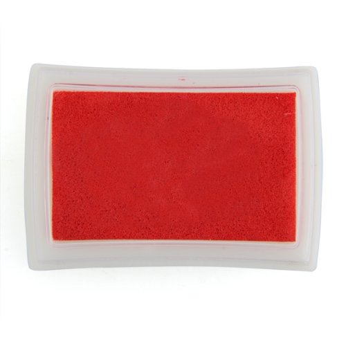 Tampon encreur encre couleur rouge empreinte di...