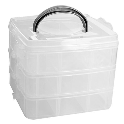 Boite de rangement a outil ongle transparent 18...