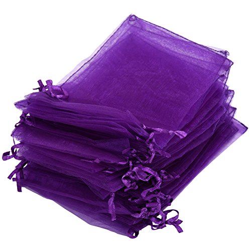 SODIAL(R) SODIAL (R)30X Pochette Sachet Sac Organza Violet Mariage 12x10cm code EAN 4894462153338 