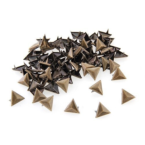 100x supports rivets metal 14mm triangle pointes sac / chaussures / gants 4894462191248 SODIAL(R)