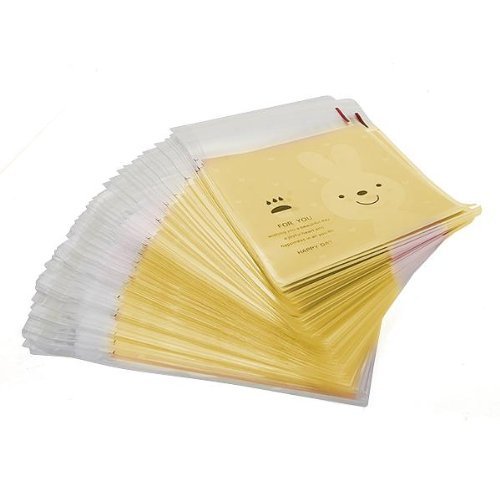 100pcs sachet pochette sac jaune lapin de bonbo...