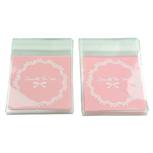 100 pcs auto joint adhesif opp sac rond dentell...