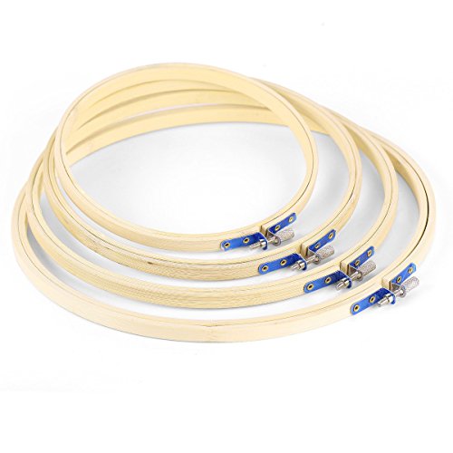 4x tambour a broder en bambou cercle pour brode...