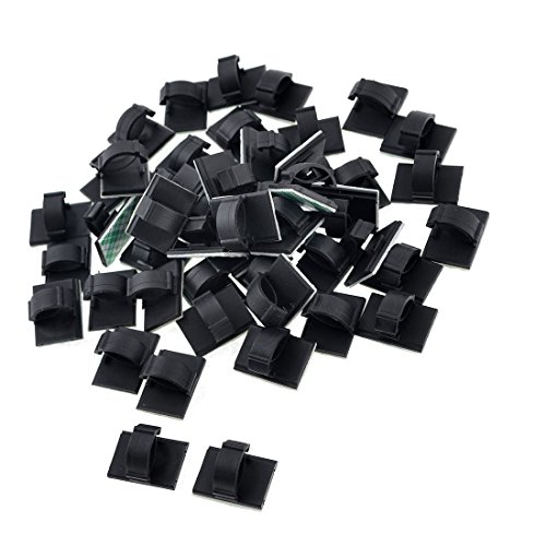 50pcs noir plastique porte-fil 10mm cable attac...